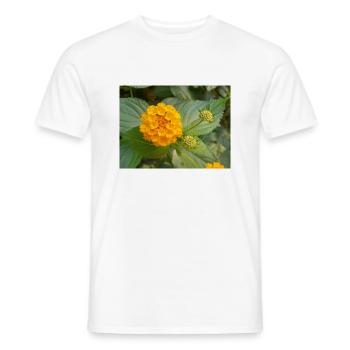 Lantana auch spanische Flagge Wandelröschen Lantana - Männer T-Shirt - Weiß - Vorne - AI Model Male 178 dark (178cm)