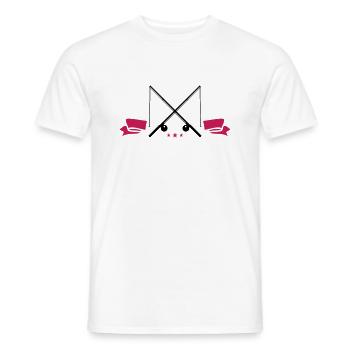 Fishing rod icon - Men's T-Shirt - white - Front - AI Model Male 178 dark (178cm)