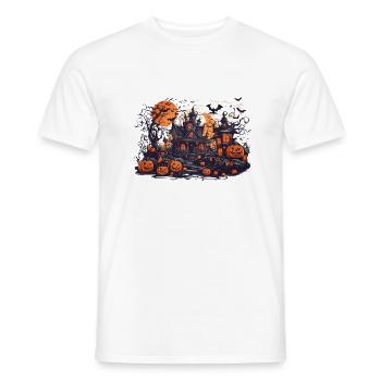 Design with a Halloween - Men's T-Shirt - white - Front - AI Model Male 178 dark (178cm)