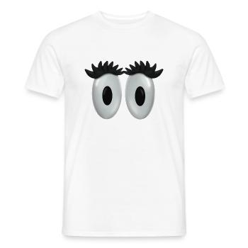 Augen - Männer T-Shirt - Weiß - Vorne - AI Model Male 178 dark (178cm)