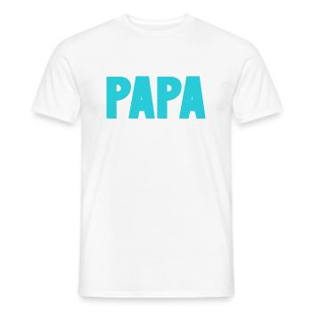HAPPY FATHER'S DAY. DAD. FATHER'S DAY. FATHER - Men's T-Shirt - white - Front - AI Model Male 178 dark (178cm)