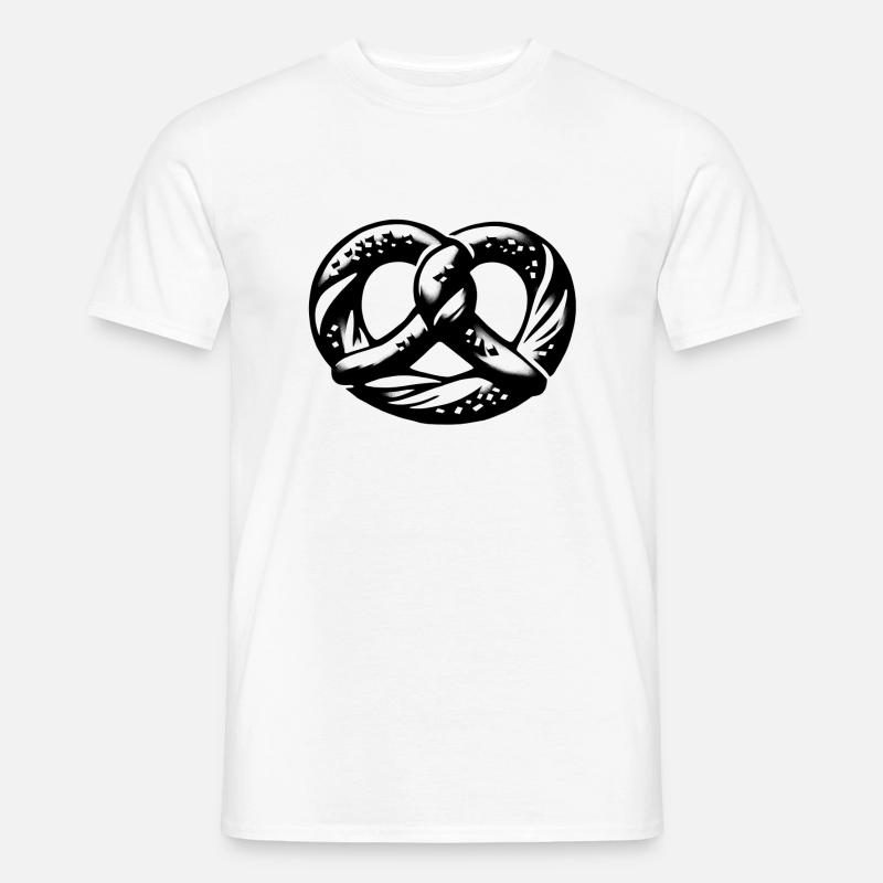 BREZEL Backwaren pretzel - Männer T-Shirt - Weiß