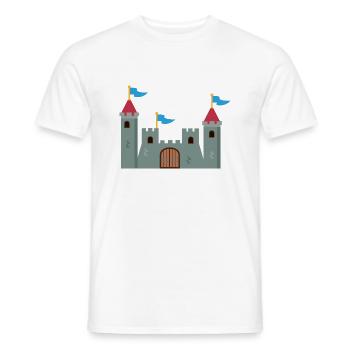 Castle - Men's T-Shirt - white - Front - AI Model Male 178 dark (178cm)