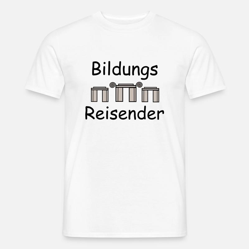 Bildungsreisender - Männer T-Shirt - Weiß