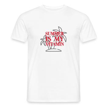 Sommer - Männer T-Shirt - Weiß - Vorne - AI Model Male 178 dark (178cm)