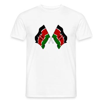 Deux drapeaux ont traversé le Kenya - T-shirt homme - blanc - Devant - AI Model Male 178 dark (178cm)