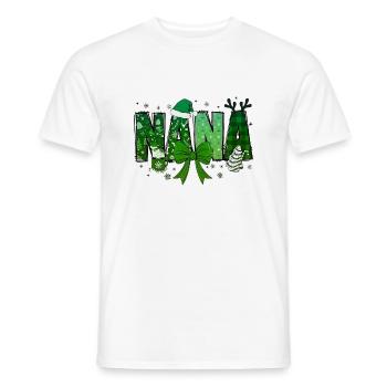 Noël Père Noël 2024 2025 film vacances famille xms - T-shirt homme - blanc - Devant - AI Model Male 178 dark (178cm)