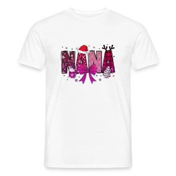 Noël Père Noël 2024 2025 film vacances famille xms - T-shirt homme - blanc - Devant - AI Model Male 178 dark (178cm)