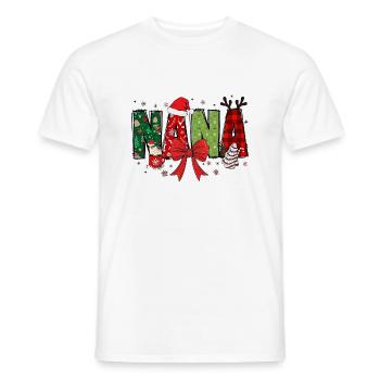Weihnachten Weihnachtsmann 2024 2025 Film Urlaub Familie XMS - Männer T-Shirt - Weiß - Vorne - AI Model Male 178 dark (178cm)