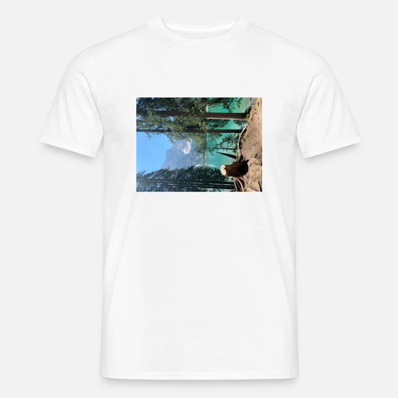 Wunderschönes See Bild - Männer T-Shirt - Weiß