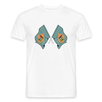 Zwei Flaggen durchquerten Delaware - Männer T-Shirt - Weiß - Vorne - AI Model Male 178 dark (178cm)