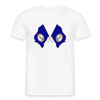 Deux drapeaux ont traversé la Virginie - T-shirt homme - blanc - Devant - AI Model Male 178 dark (178cm)