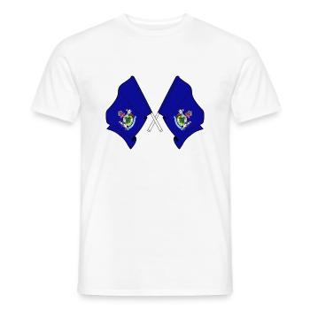Deux drapeaux ont traversé le Maine - T-shirt homme - blanc - Devant - AI Model Male 178 dark (178cm)