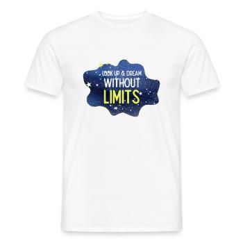 Levez les yeux et rêvez sans limites - T-shirt homme - blanc - Devant - AI Model Male 178 dark (178cm)