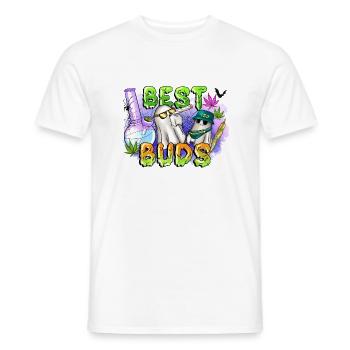 Best Buds - Men's T-Shirt - white - Front - AI Model Male 178 dark (178cm)