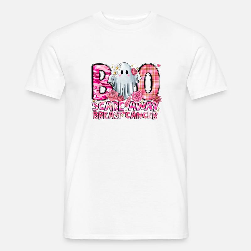 Boo verscheucht Brustkrebs - Männer T-Shirt - Weiß