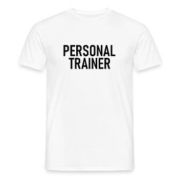 Personal Trainer - Training - Sport - Gym Fitness - Men's T-Shirt - white - Front - AI Model Male 178 dark (178cm)