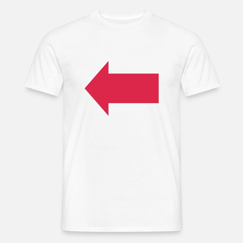 Pfeil Links - Männer T-Shirt - Weiß