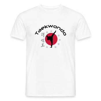 taekwondo_3 - Men's T-Shirt - white - Front - AI Model Male 178 dark (178cm)