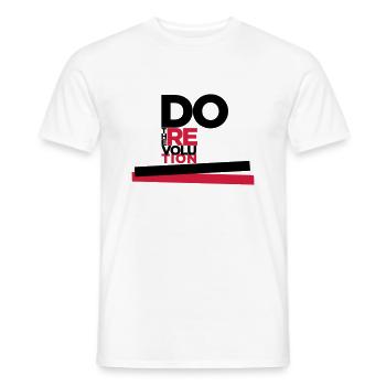 Revolution - Männer T-Shirt - Weiß - Vorne - AI Model Male 178 dark (178cm)
