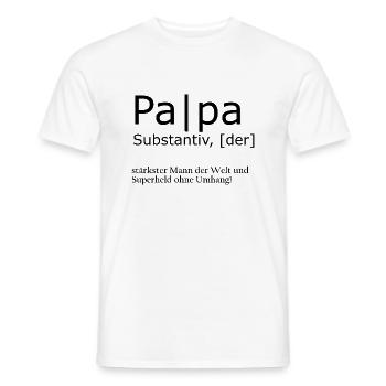 papa - T-shirt homme - blanc - Devant - AI Model Male 178 dark (178cm)