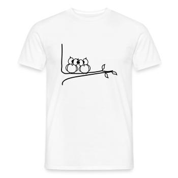 hibou - T-shirt homme - blanc - Devant - AI Model Male 178 dark (178cm)