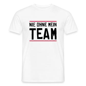 nie ohne mein team - Männer T-Shirt - Weiß - Vorne - AI Model Male 178 dark (178cm)