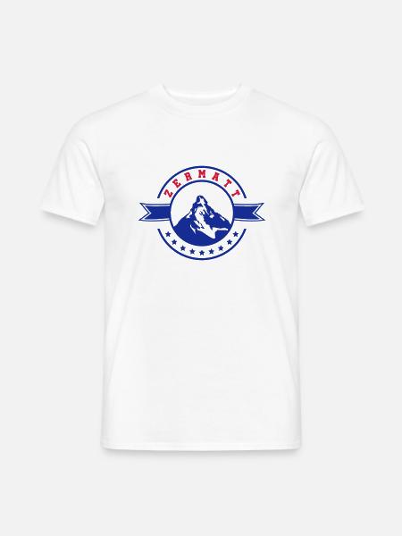 mountain zermatt - Männer T-Shirt - Weiß
