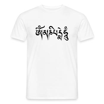 Om mani padme hum - Männer T-Shirt - Weiß - Vorne - AI Model Male 178 dark (178cm)