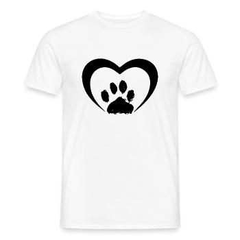 Chien chien - T-shirt homme - blanc - Devant - AI Model Male 178 dark (178cm)