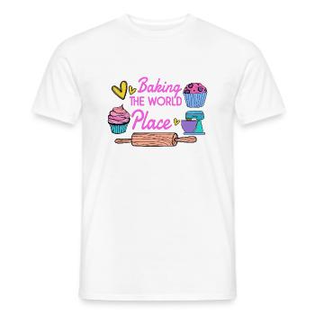 Boulangerie Baker Boulangerie Boulangerie Gâteau de confiserie - T-shirt homme - blanc - Devant - AI Model Male 178 dark (178cm)