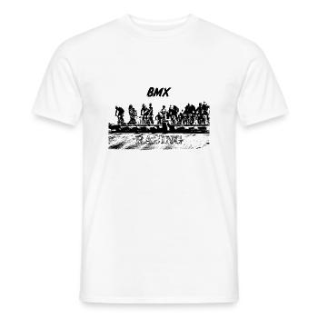 BMX Race Racing MTB Motocross MTB Bike RAD - Men's T-Shirt - white - Front - AI Model Male 178 dark (178cm)