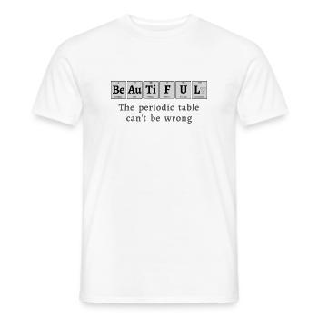 Beautiful 🤍🖤 periodic table - Men's T-Shirt - white - Front - AI Model Male 178 dark (178cm)