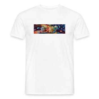 AI Generated Art Painting - Men's T-Shirt - white - Front - AI Model Male 178 dark (178cm)