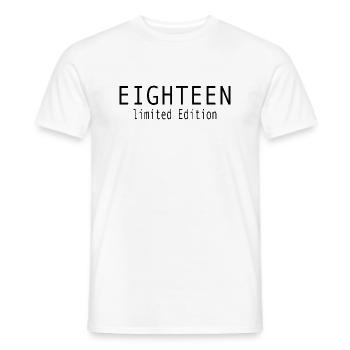 18. Geburtstag Geschenk Eighteen limited Edition - Männer T-Shirt - Weiß - Vorne - AI Model Male 178 dark (178cm)