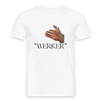 HAND WERKER - Männer T-Shirt - Weiß - Vorne - AI Model Male 178 dark (178cm)