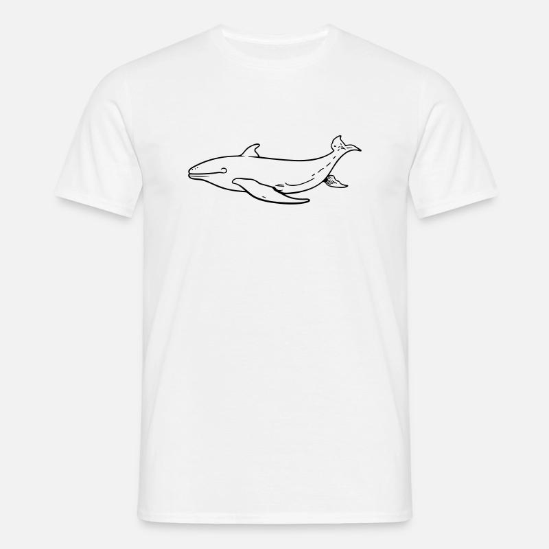Wal - Männer T-Shirt - Weiß