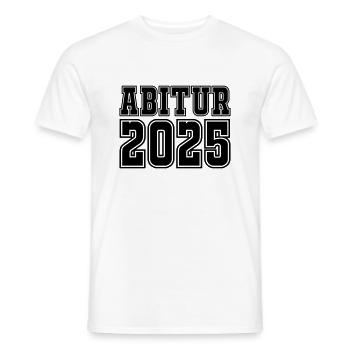 Abitur 2025 - Männer T-Shirt - Weiß - Vorne - AI Model Male 178 dark (178cm)