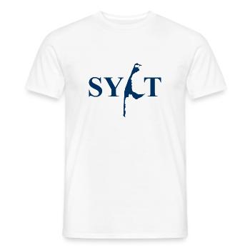 Sylt - North Sea - Germany - Kampen - Island - Men's T-Shirt - white - Front - AI Model Male 178 dark (178cm)