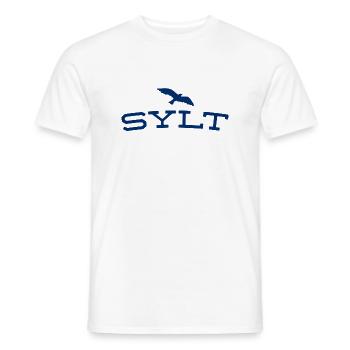 Sylt - Mer du Nord - Allemagne - Kampen - Île - T-shirt homme - blanc - Devant - AI Model Male 178 dark (178cm)