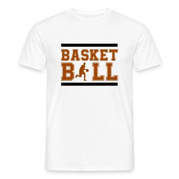 basket-ball - T-shirt homme - blanc - Devant - AI Model Male 178 dark (178cm)