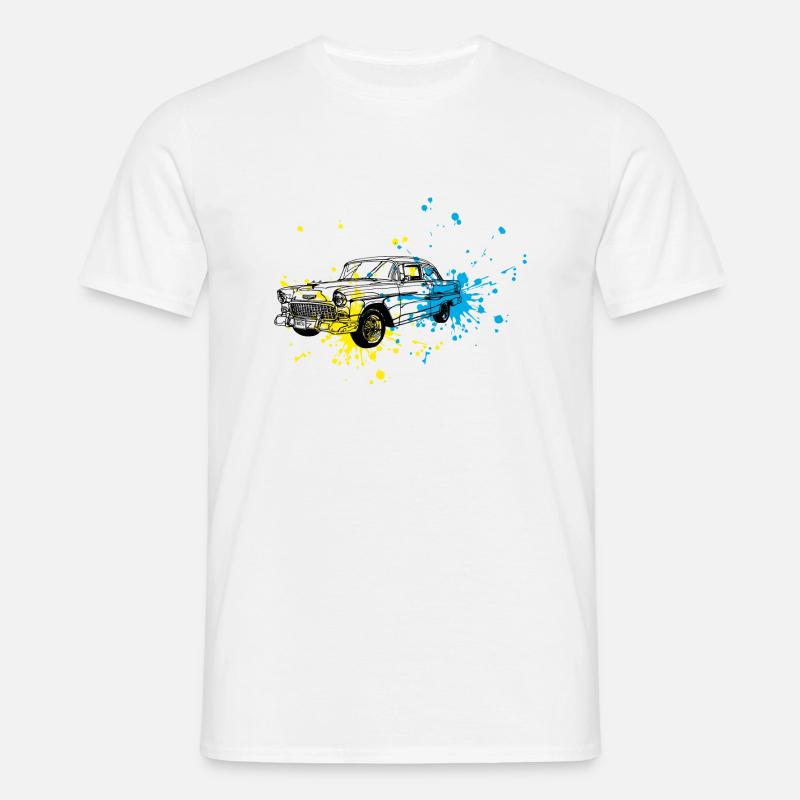Oldtimer splash - Männer T-Shirt - Weiß