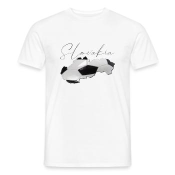 Slowakei Landkarte umrahmt echten Fußball EN - Männer T-Shirt - Weiß - Vorne - AI Model Male 178 dark (178cm)