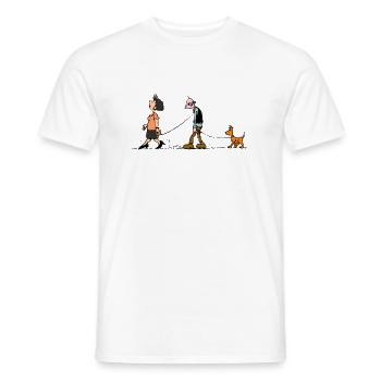 Lange Leine - Männer T-Shirt - Weiß - Vorne - AI Model Male 178 dark (178cm)