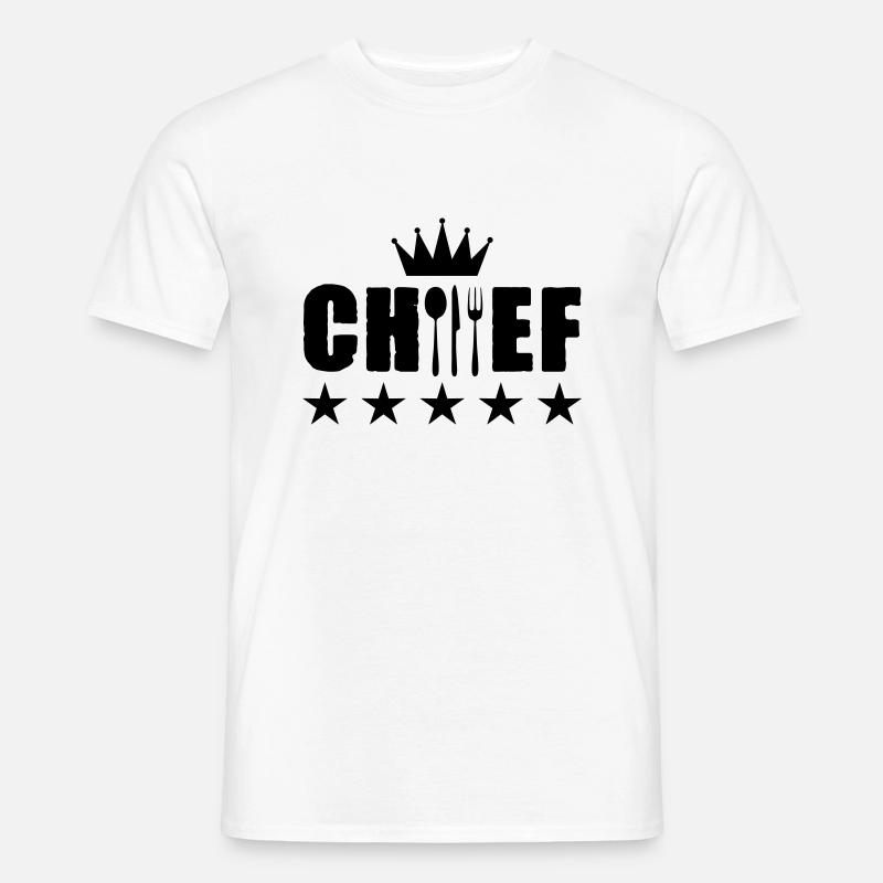 chef koch - Männer T-Shirt - Weiß