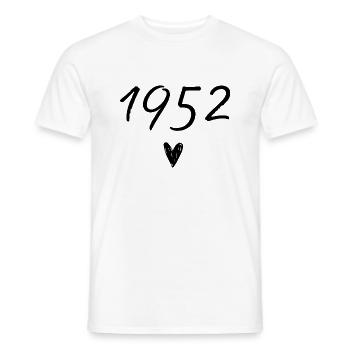 1952 coeur anniversaire - T-shirt homme - blanc - Devant - AI Model Male 178 dark (178cm)