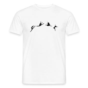 Sprung ins Tanzvergnügen - Männer T-Shirt - Weiß - Vorne - AI Model Male 178 dark (178cm)