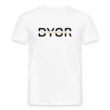 DYOR - Men's T-Shirt - white - Front - AI Model Male 178 dark (178cm)