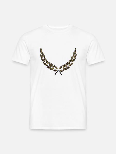 Bodendekoration Lorbeerkranz - Männer T-Shirt - Weiß
