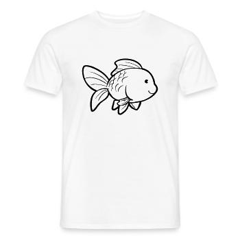 Goldfisch - Männer T-Shirt - Weiß - Vorne - AI Model Male 178 dark (178cm)